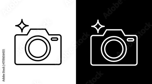 Camera  White Icon Set Design