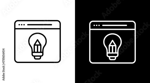 Website  White Icon Set Design
