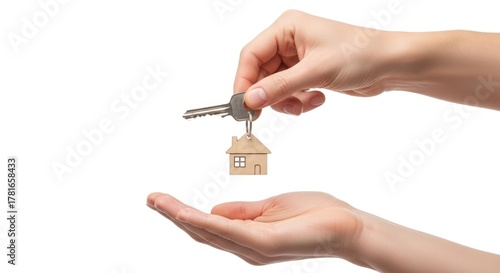 Handing Over House Key: Real Estate and New Home Ownership Dream