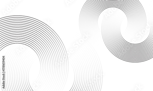 Black mascara circular texture, brush stroke isolated on white background. vector eps10