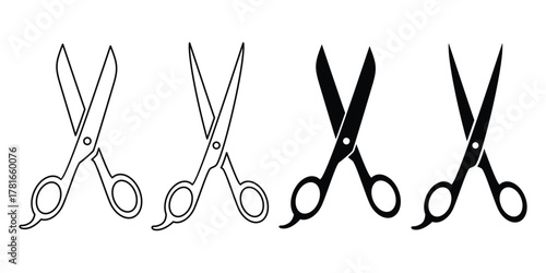 hair scissors silhouette icon