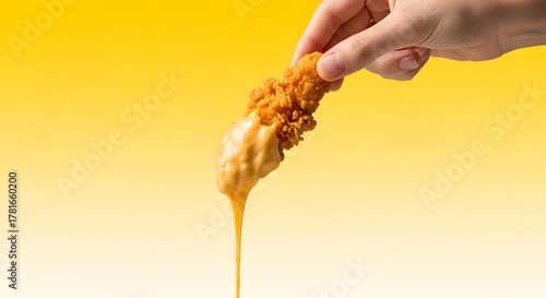 Craving crispy chicken tenders dipped in rich, creamy cheese sauce, an irresistible treat for ultimate satisfaction and enjoyment