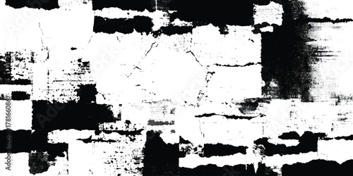 Abstract black ink splatter on white background creating dynamic chaotic texture overlays grunge effects, and creative projects.