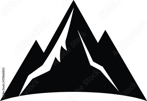 Minimalist Mountain Peak Silhouette Vector Graphic 1