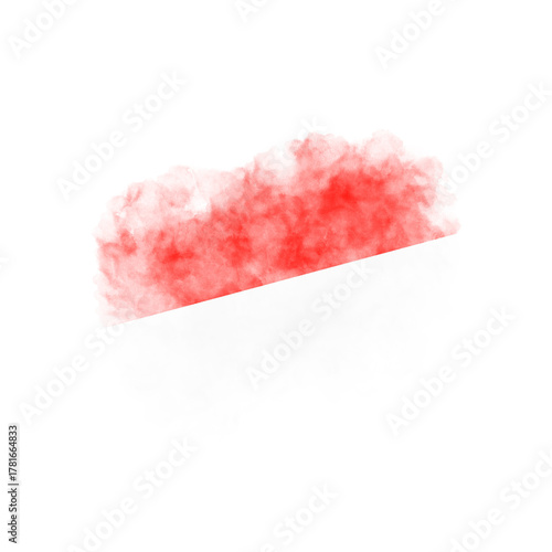 Abstract Rough Paint Stroke Red and White