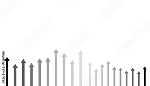 シンプルなモノクロの矢印のフレームイラスト　ベクター素材　イラスト素材