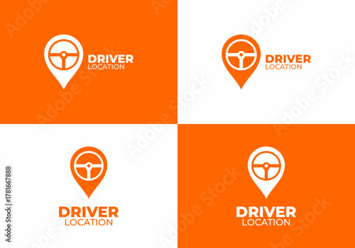 driver location icon business logo vector