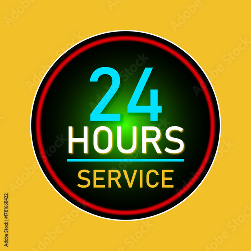 24 Hours Service Icon
