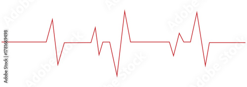  heartbeat line icon. Vector illustration isolated on a white background. Eps 10. With love in heart.
