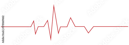  heartbeat line icon. Vector illustration isolated on a white background. Eps 10. With love in heart.