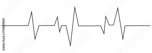  heartbeat line icon. Vector illustration isolated on a white background. Eps 10. With love in heart.