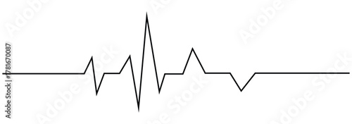 heartbeat, pulse, ECG, EKG, waveform, medical, health, healthcare, cardiology, rhythm, heart, symbol icon