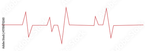 heartbeat, pulse, ECG, EKG, waveform, medical, health, healthcare, cardiology, rhythm, heart, symbol icon