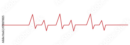 Continuous one line representing a heartbeat outline vector art illustration, Heart beat one line. Hand drawn symbol vector illustration.
