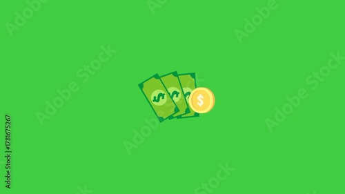 Dollar coins and paper bills together, representing currency, finance, and economic stability.
