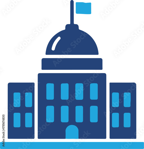 Government building, symbol of power and justice