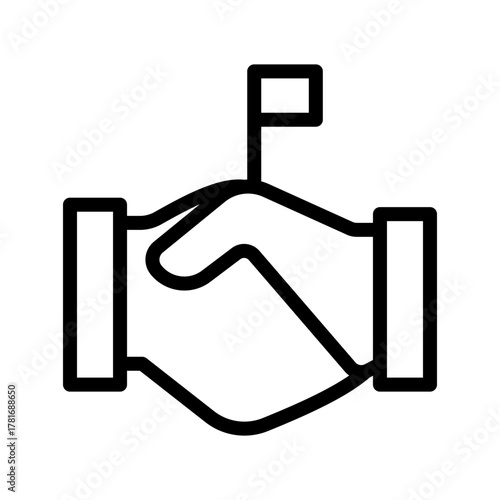 Business Agreement icon set featuring contracts, deals, partnerships, negotiations, and corporate agreements in a clean modern line graphic style