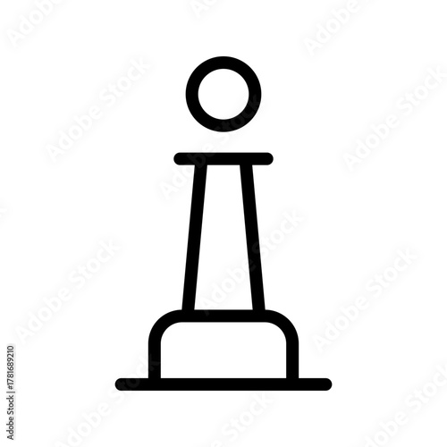 Pawn icon set featuring chess pieces, strategic gameplay, board games, and player moves in a clean modern minimal line graphic style