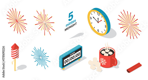 Celebrate New Year's Eve with Festive Icons and Sweet Treats