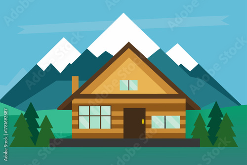 Mountain Lodge Wood Siding Design