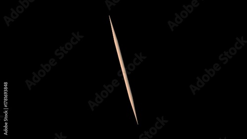 Minimalist Elongated Shape on Black Background