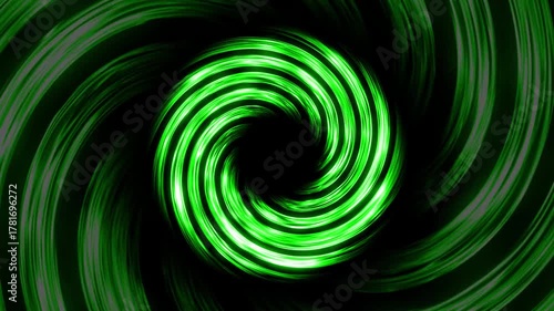 Glowing neon green vortex spiral energy swirl abstract sci-fi hyperspace tunnel digital background 