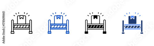 Barriers icon set multiple style collection