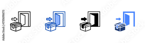 Entry icon set multiple style collection