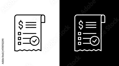 Approval  White Icon Set Design