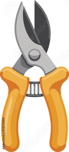 Closed Garden Pruning Shears or Secateurs Icon Vector