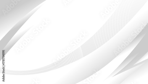 Elegant white abstract vector background with smooth curved lines and soft gradients. Perfect for corporate presentation templates, website banners, technology flyers, Clean and professional vector 