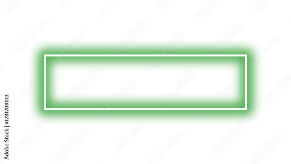 Fototapeta premium Green Neon Frame – Bold Rectangular Border Design