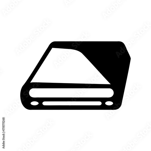 Black silhouette car door with window and horizontal bar design