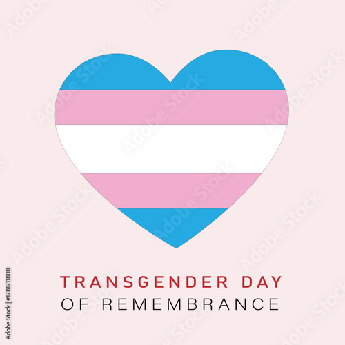 Transgender Day of Remembrance Heart Flag Symbol