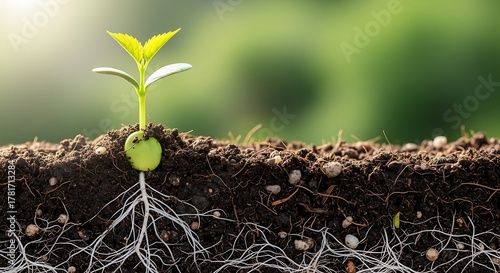 Sprout Emerging: A Seedling's Journey from Soil to Sunlight