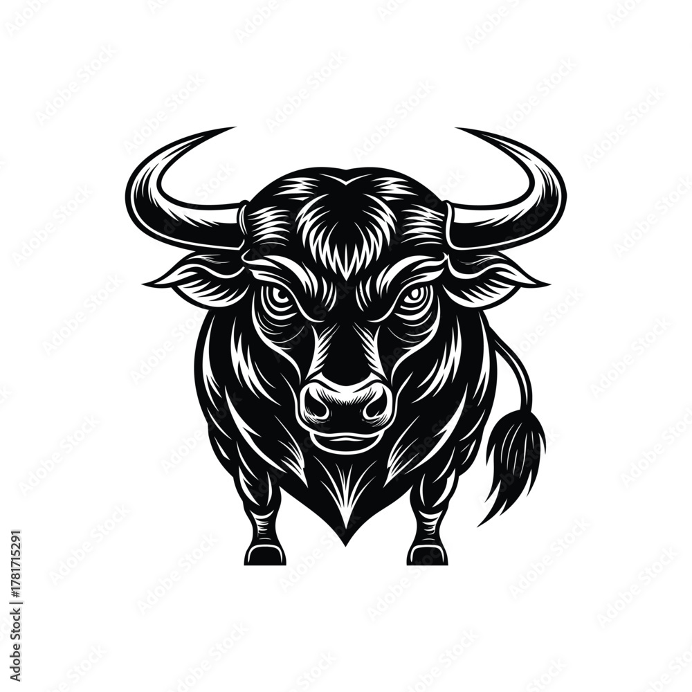 Obraz premium bull, silhouette, taurus, cow, cattle, animal, farm, ranch, wild, wildlife, aggressive, charge, charging, attack, danger, power, powerful