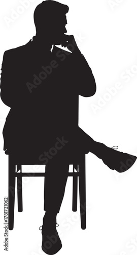 Man thinking silhouette