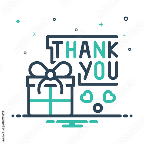 Mix icon for thank you gift