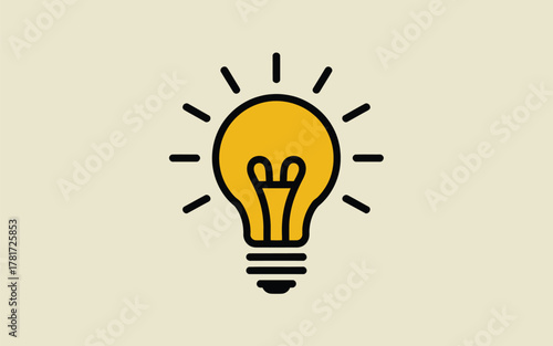Light bulb idea icon