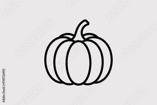 Pumpkin outline icon