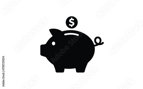 Piggy bank saving money