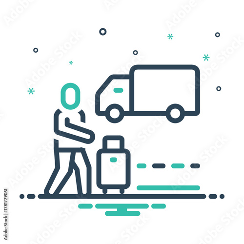 Mix icon for commuter route