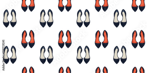 vector illustration stylish pumps pattern for packaging