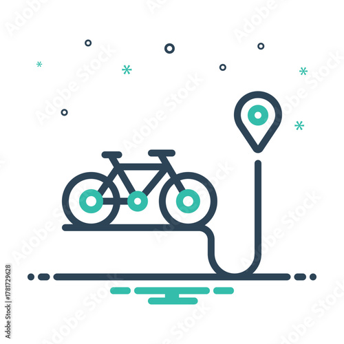 Mix icon for cycling route