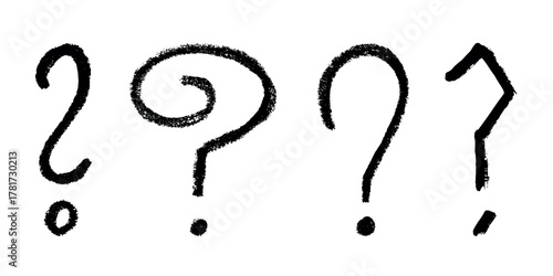 Set of hand drawn question mark clipart Single element for design