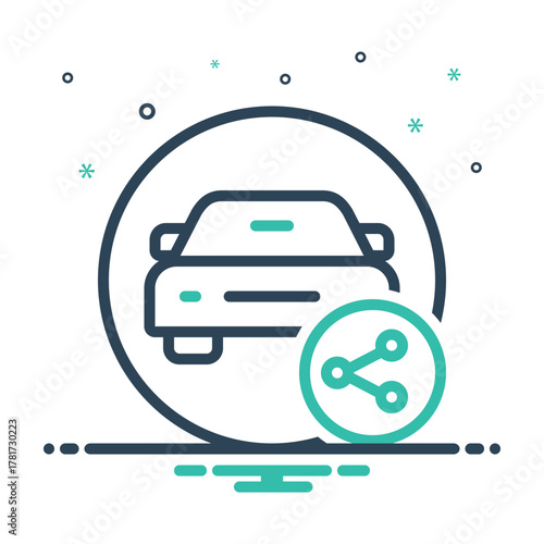 Mix icon for ride sharing