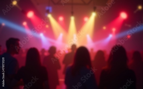 Wallpaper Mural Blurred background of party with lights. Great for background or overlay in a presentation or website to show a busy social gathering. High quality Torontodigital.ca