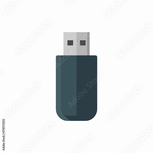 Minimalist Flat Design of a Portable USB Device