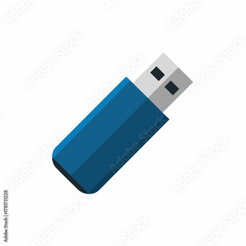 Minimalist Flat Design of a Portable USB Device