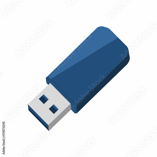 Minimalist Flat Design of a Portable USB Device